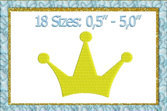 Crown Mini Machine Embroidery Design