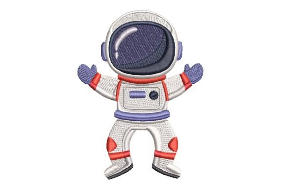 Cute Astronaut Space Suit Embroidery Design