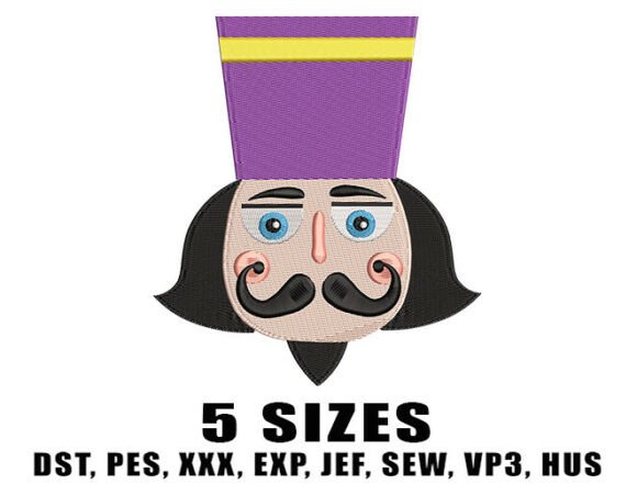 Nutcracker Purple Embroidery Design