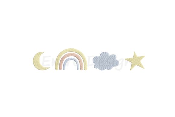 Pastel Sky Set Embroidery Design