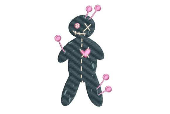 Quirky Voodoo Doll Embroidery Design