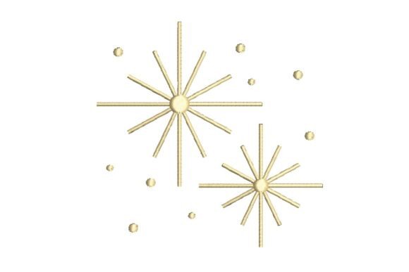 Retro Starbursts Embroidery Design