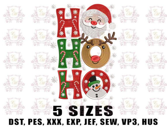 Santa Holiday Xmas Embroidery Design