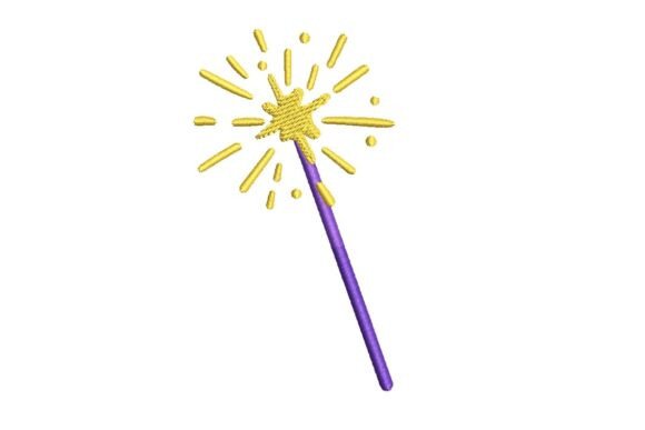 Sparkling Magic Wand Embroidery Design