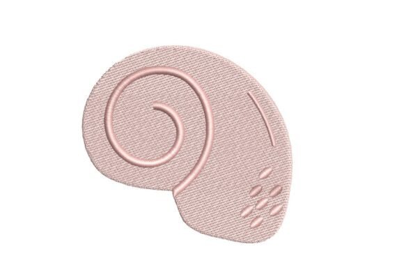 Spiral Seashell Embroidery Design