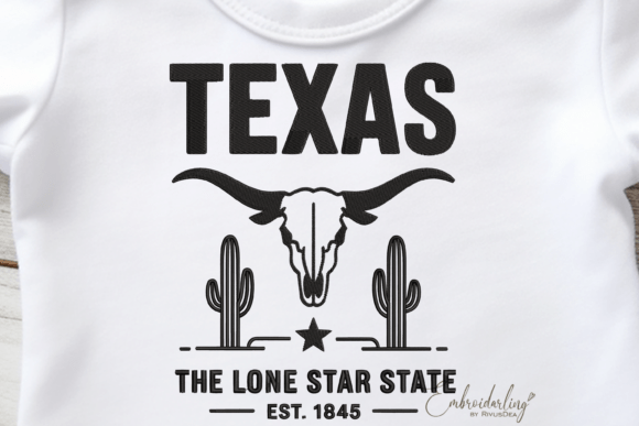 Texas USA State Embroidery Design File