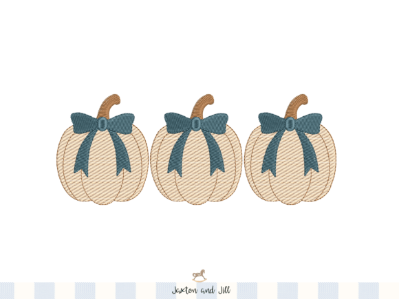 Trio Pumpkin Embroidery Design