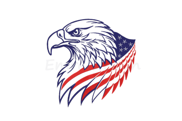Usa Eagle Embroidery Design